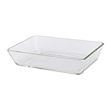 IKEA MIXTUR -Backofen / Servierplatte Klarglas - 27x18 cm