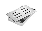 Santos Smokerbox Räucherbox Edelstahl Grillzubehör für Gasgrill, Kohlegrill und Kugelgrill  Aromabox Maße 21x13x3,4 cm