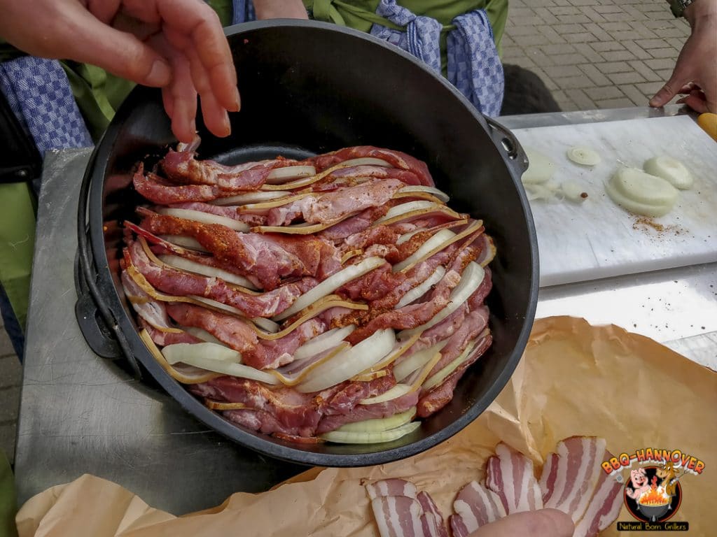 Schichtfleisch im Dutch Oven